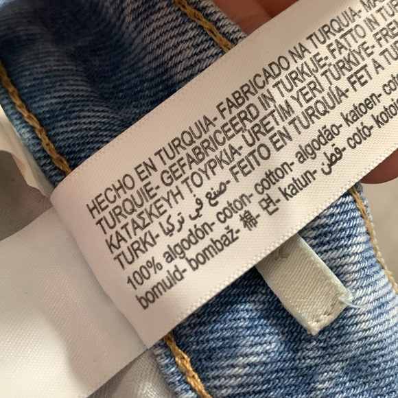 Massimo Dutti Light Wash Straight Leg High Rise 100% Cotton Jeans size 6 NWT - Picture 13 of 13